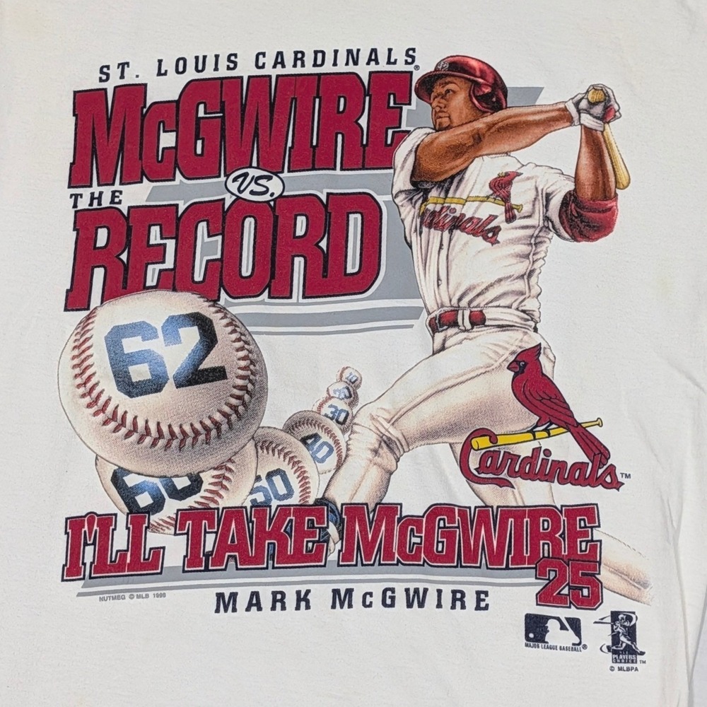Vintage 1998 Mark McGwire St. Louis Cardinals Lee Sport Shirt White Medium MLB